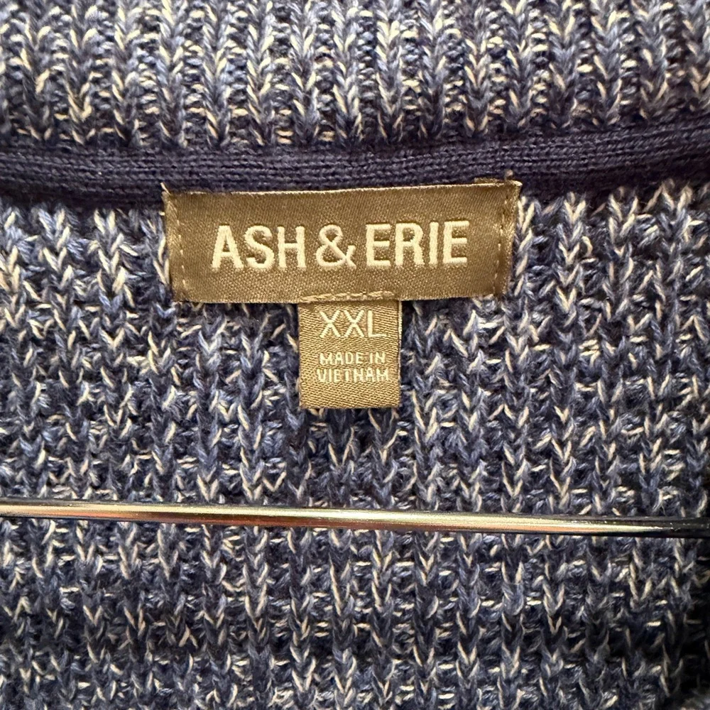 Ash & Erie Men's Blue Zip-Up Sweater - Picture 4 of 5